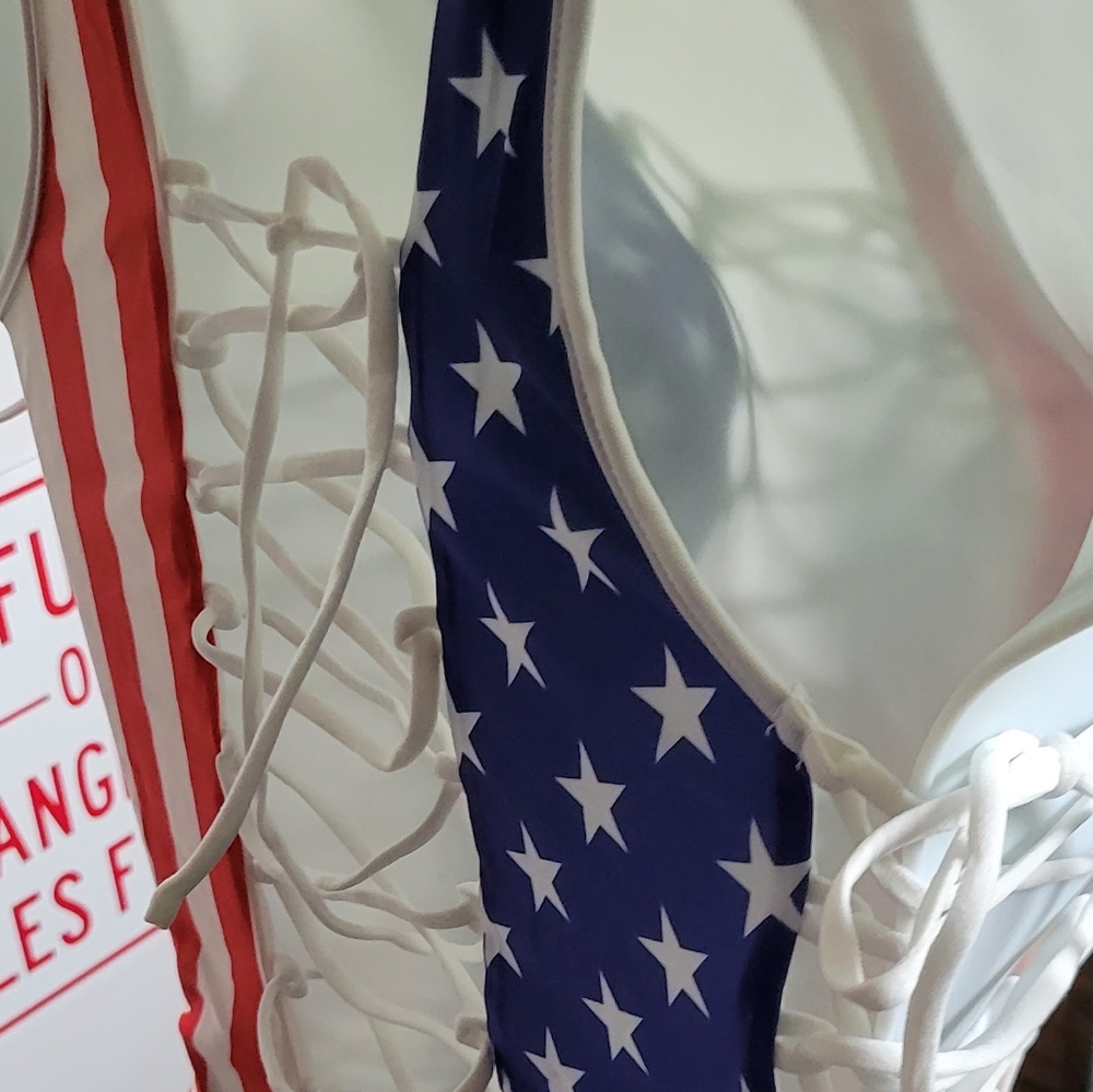 AMERICAN FLAG ONE PIECE BATHING SUIT - Picture 3 of 9